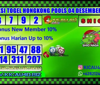 PREDIKSI HONGKONG POOLS 04 DESEMBER 2019