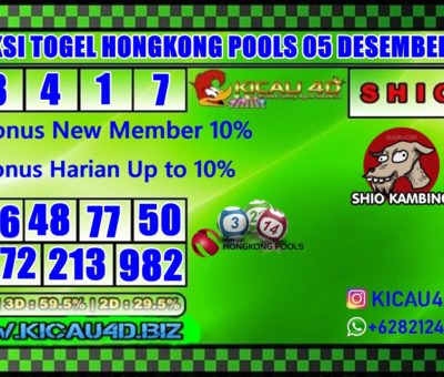 PREDIKSI HONGKONG POOLS 05 DESEMBER 2019