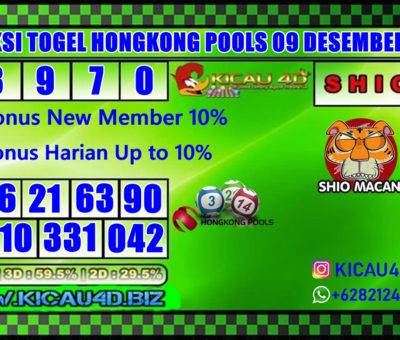 PREDIKSI HONGKONG POOLS 09 DESEMBER 2019