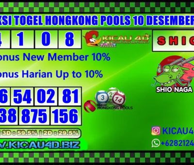 PREDIKSI HONGKONG POOLS 10 DESEMBER 2019