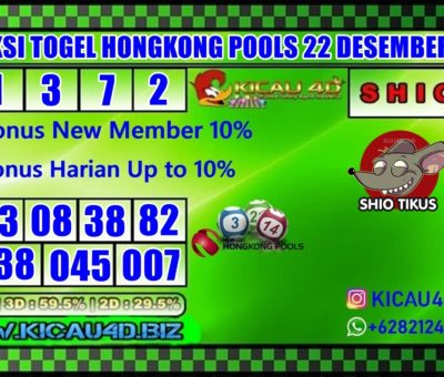 PREDIKSI TOGEL HONGKONG POOLS 22 DESEMBER 2019