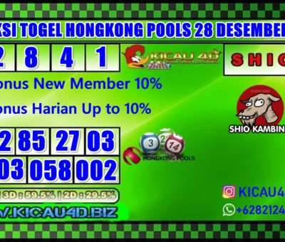 PREDIKSI TOGEL HONGKONG POOLS 28 DESEMBER 2019