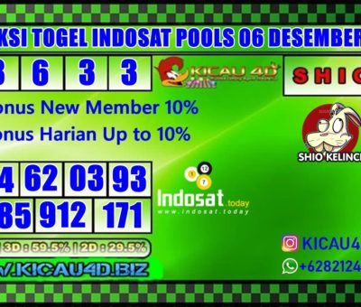 PREDIKSI INDOSAT POOLS 06 DESEMBER 2019