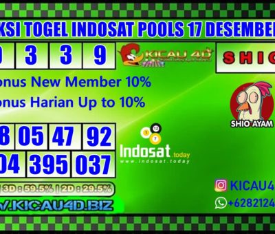 PREDIKSI TOGEL INDOSAT POOLS 17 DESEMBER 2019