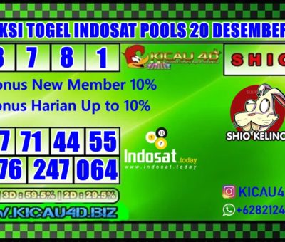 PREDIKSI TOGEL INDOSAT POOLS 20 DESEMBER 2019