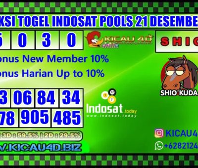 PREDIKSI TOGEL INDOSAT POOLS 21 DESEMBER 2019