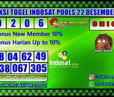 PREDIKSI TOGEL INDOSAT POOLS 22 DESEMBER 2019