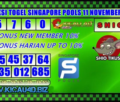 PREDIKSI SINGAPORE POOLS 11 DESEMBER 2019