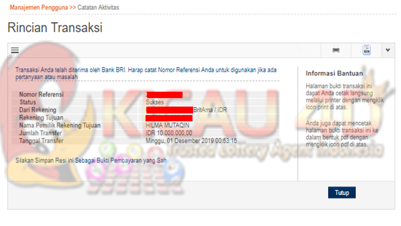 BUKTI JACKPOT DAN WD KEMENANGAN