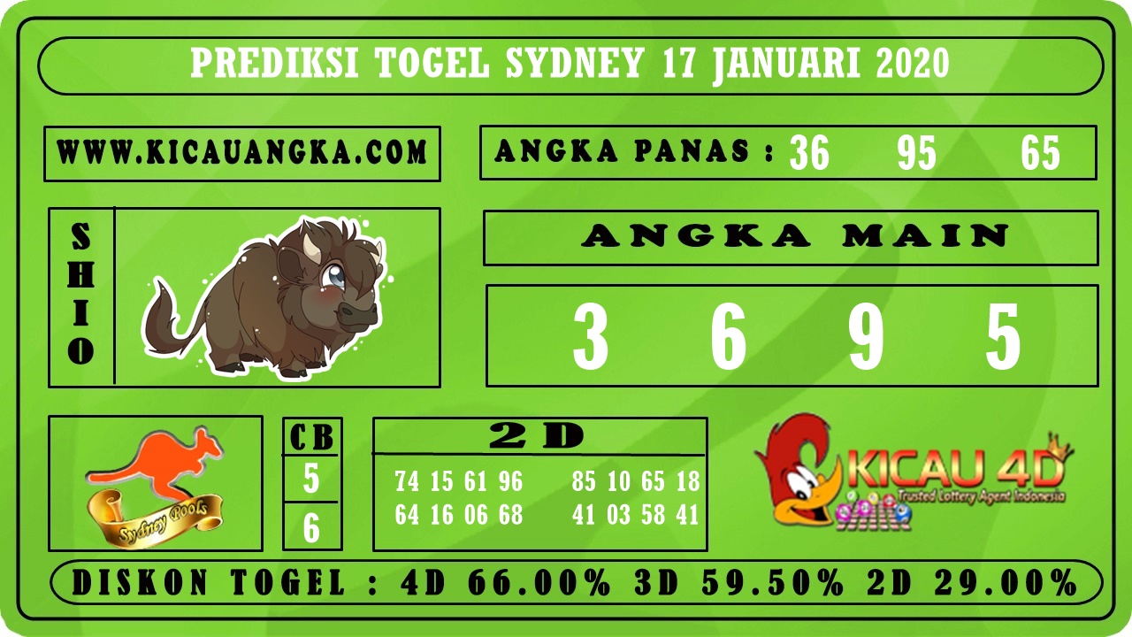 PREDIKSI TOGEL SYDNEY 17 JANUARI 2020