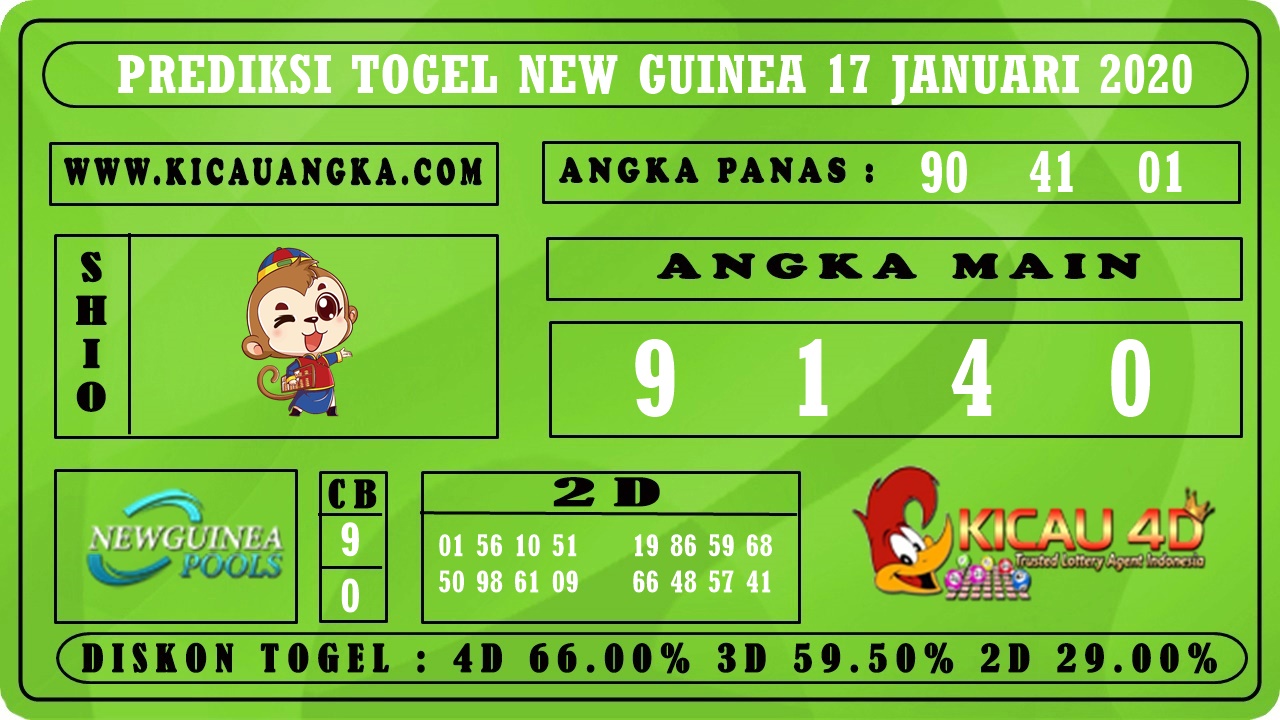 PREDIKSI TOGEL NEW GUINEA 17 JANUARI 2020