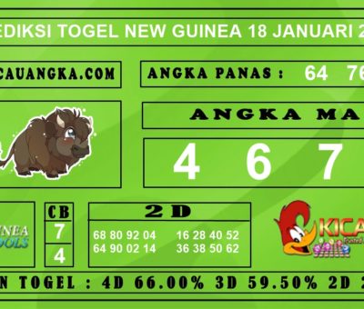 PREDIKSI TOGEL NEW GUINEA 18 JANUARI 2020