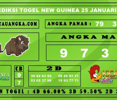 PREDIKSI TOGEL NEW GUINEA 25 JANUARI 2020
