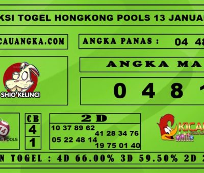 PREDIKSI TOGEL HONGKONG POOLS 13 JANUARI 2020