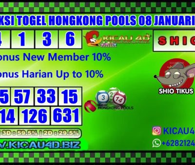 PREDIKSI TOGEL HONGKONG POOLS 08 JANUARI 2020