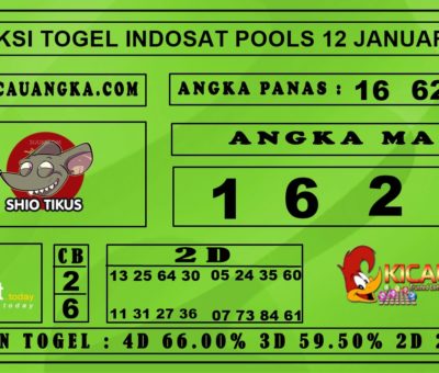 PREDIKSI TOGEL INDOSAT POOLS 12 JANUARI 2020