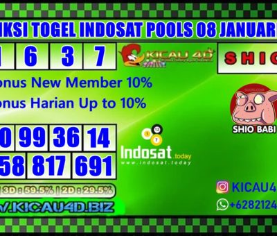 PREDIKSI TOGEL INDOSAT POOLS 08 JANUARI 2020