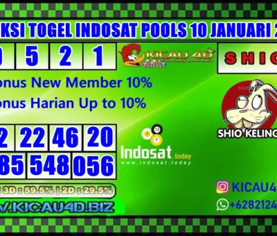 PREDIKSI TOGEL INDOSAT POOLS 10 JANUARI 2020