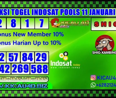 PREDIKSI TOGEL INDOSAT POOLS 11 JANUARI 2020