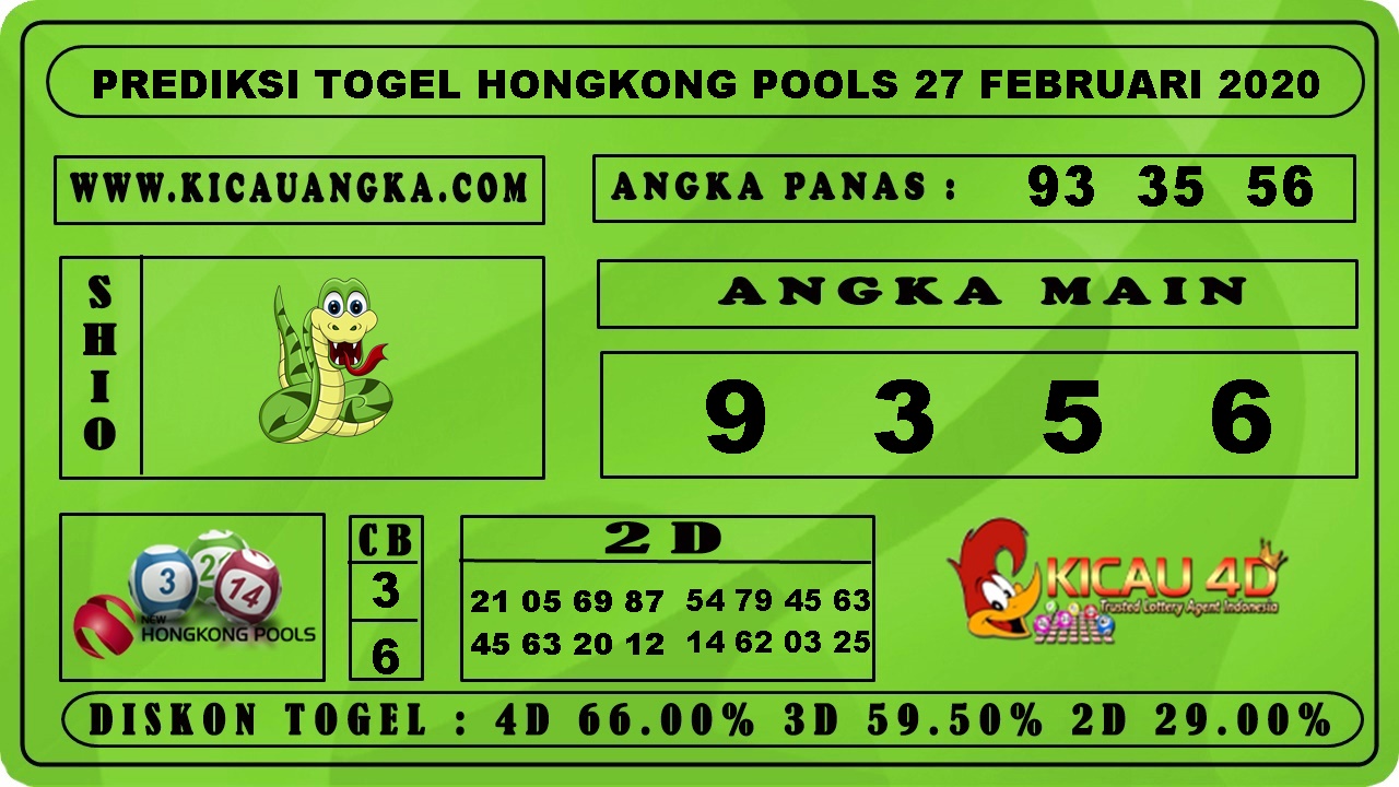 PREDIKSI TOGEL HONGKONG POOLS 27 FEBRUARI 2020