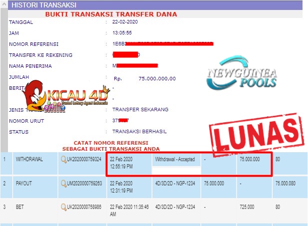 BUKTI JACKPOT DAN WD KEMENANGAN 75jt MEMBER KICAU4D