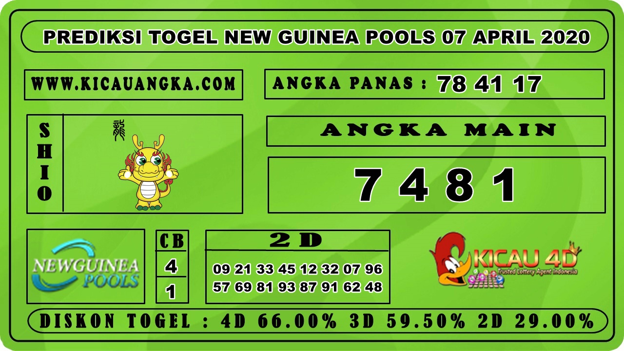 PREDIKSI TOGEL NEW GUINEA POOLS 07 APRIL 2020