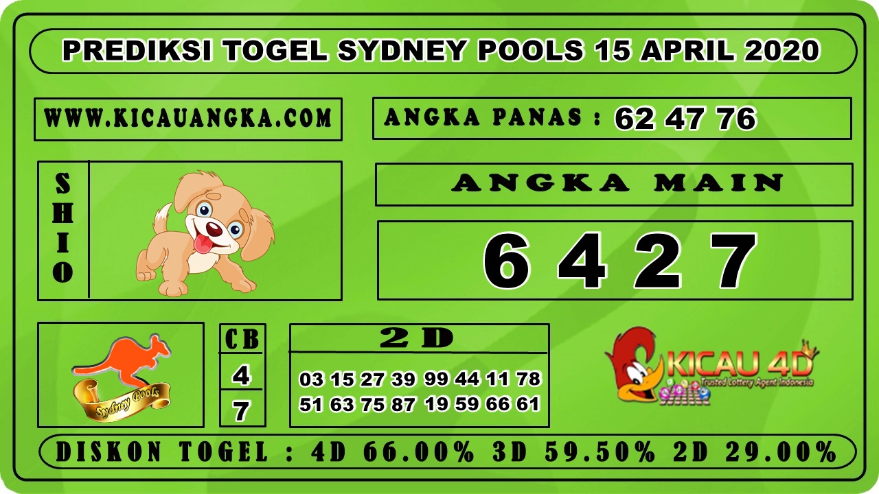 PREDIKSI TOGEL SYDNEY POOLS 15 APRIL 2020