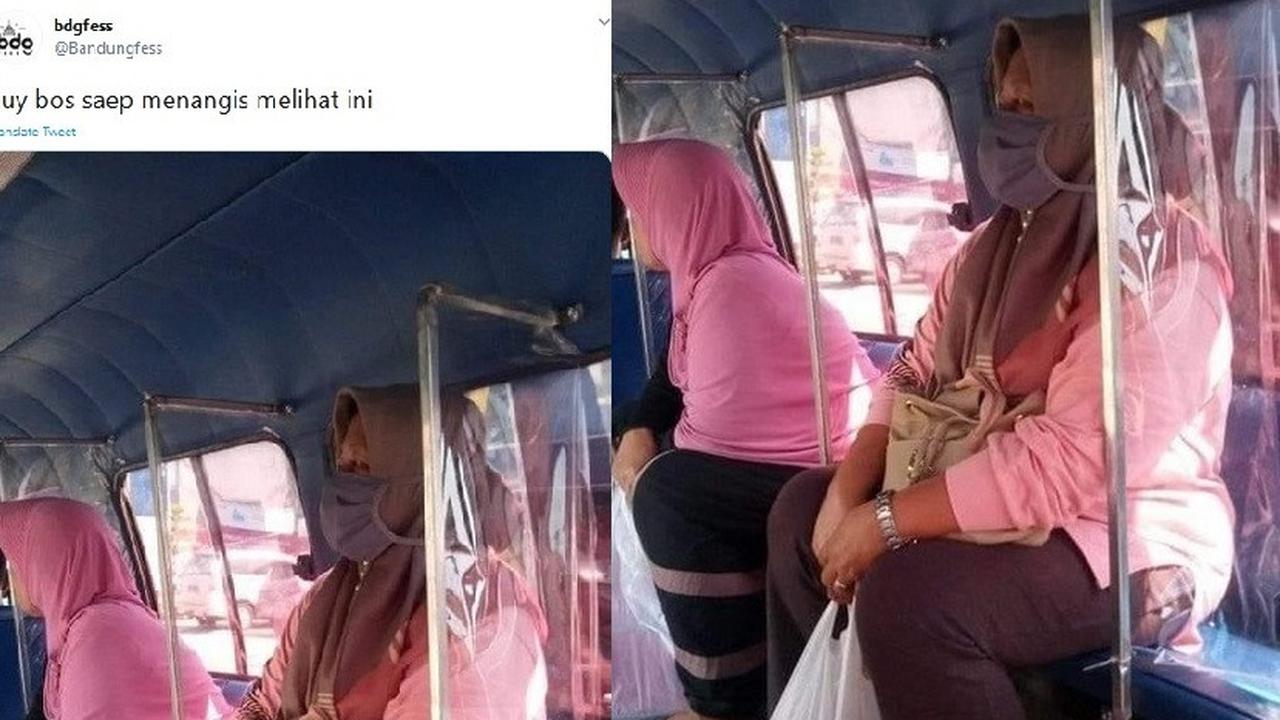 Viral Potret Angkot di Era New Normal, Warganet: Mirip Bilik Warnet