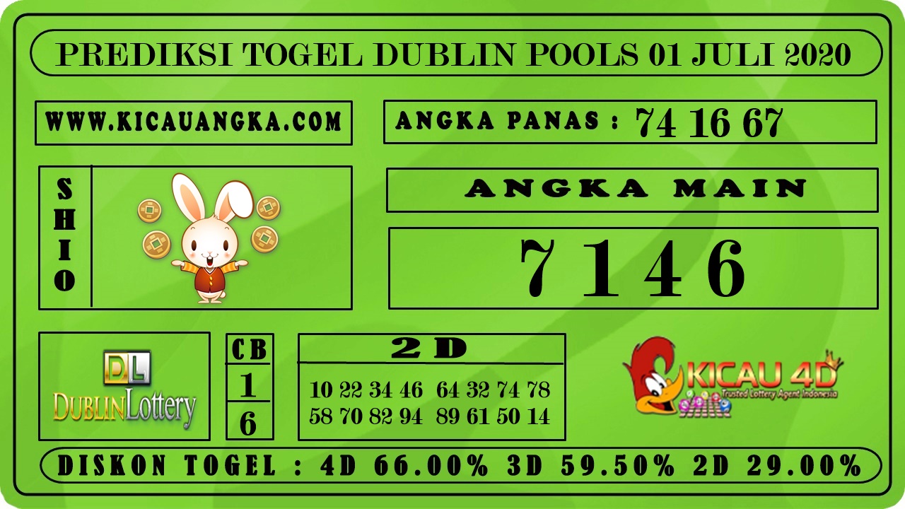 PREDIKSI TOGEL DUBLIN POOLS 01 JULI 2020