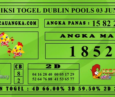 PREDIKSI TOGEL DUBLIN POOLS 03 JUNI 2020