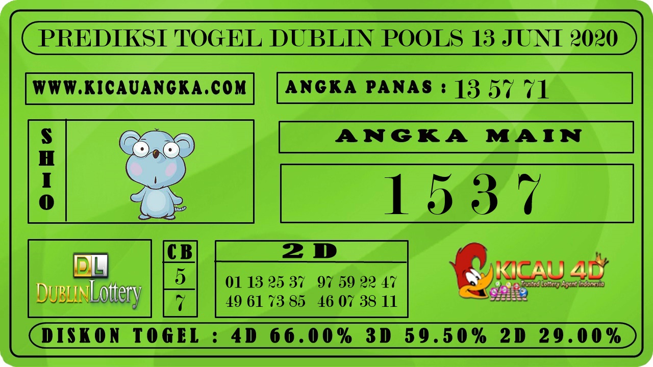 PREDIKSI TOGEL DUBLIN POOLS 13 JUNI 2020