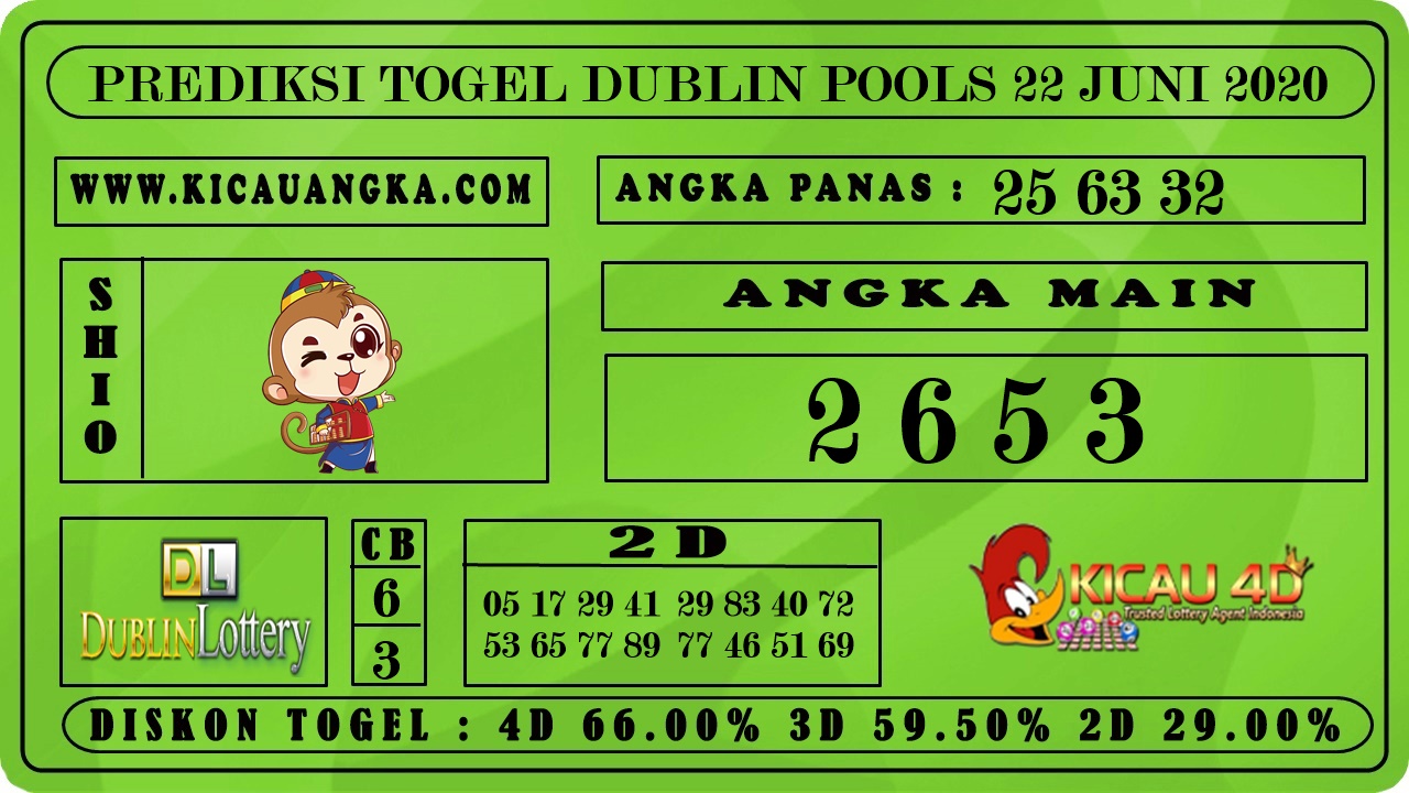 PREDIKSI TOGEL DUBLIN POOLS 22 JUNI 2020