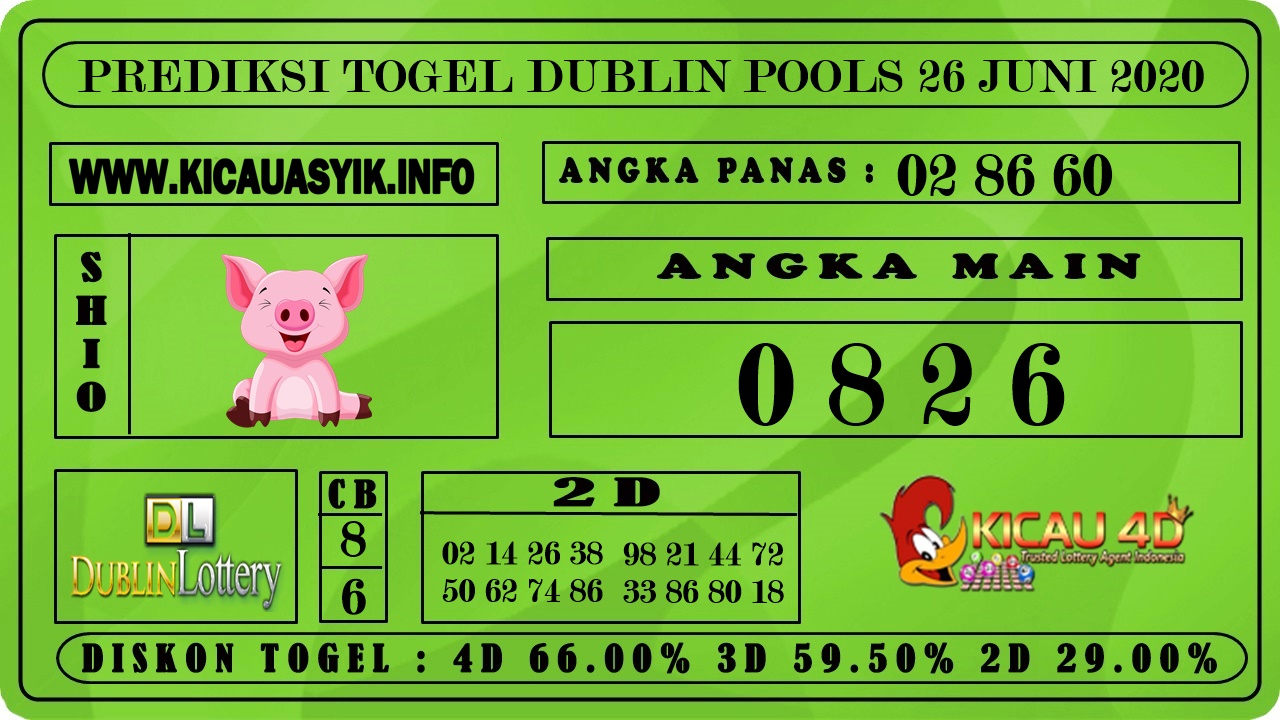 PREDIKSI TOGEL DUBLIN POOLS 26 JUNI 2020