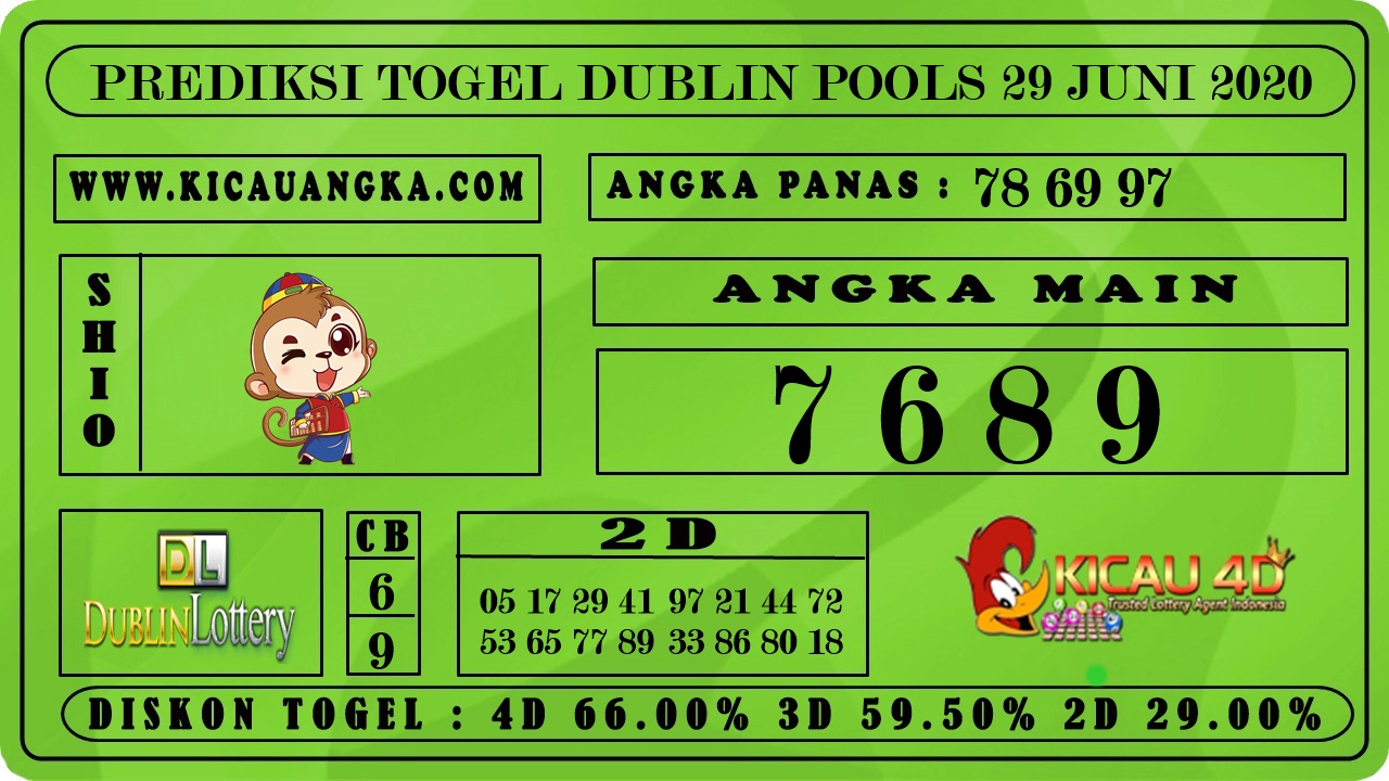 PREDIKSI TOGEL DUBLIN POOLS 29 JUNI 2020