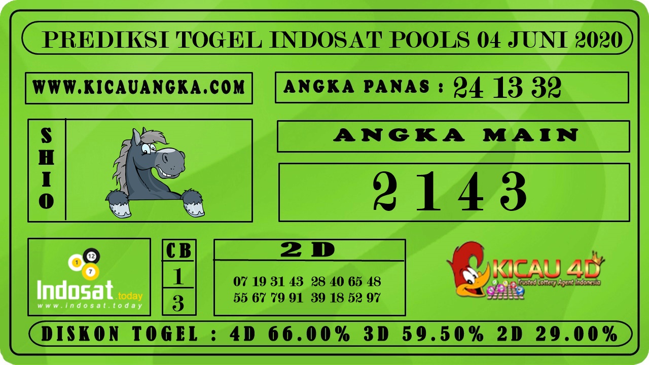 PREDIKSI TOGEL INDOSAT POOLS 04 JUNI 2020