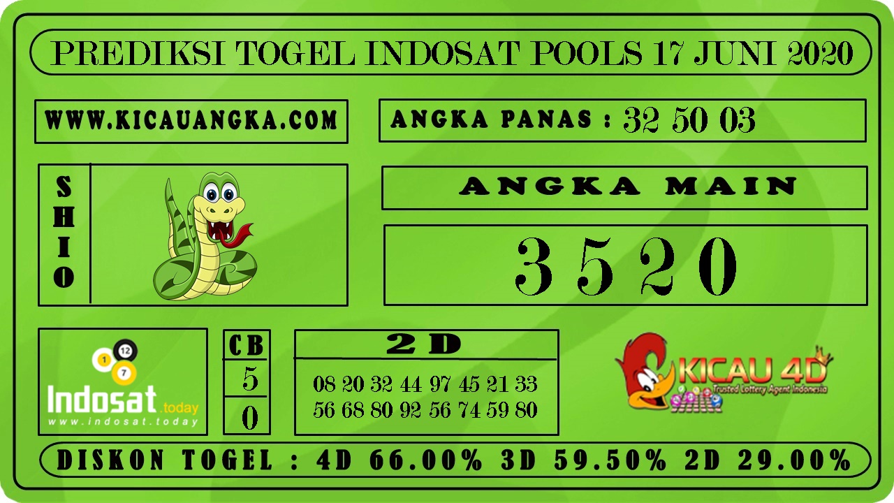 PREDIKSI TOGEL INDOSAT POOLS 17 JUNI 2020