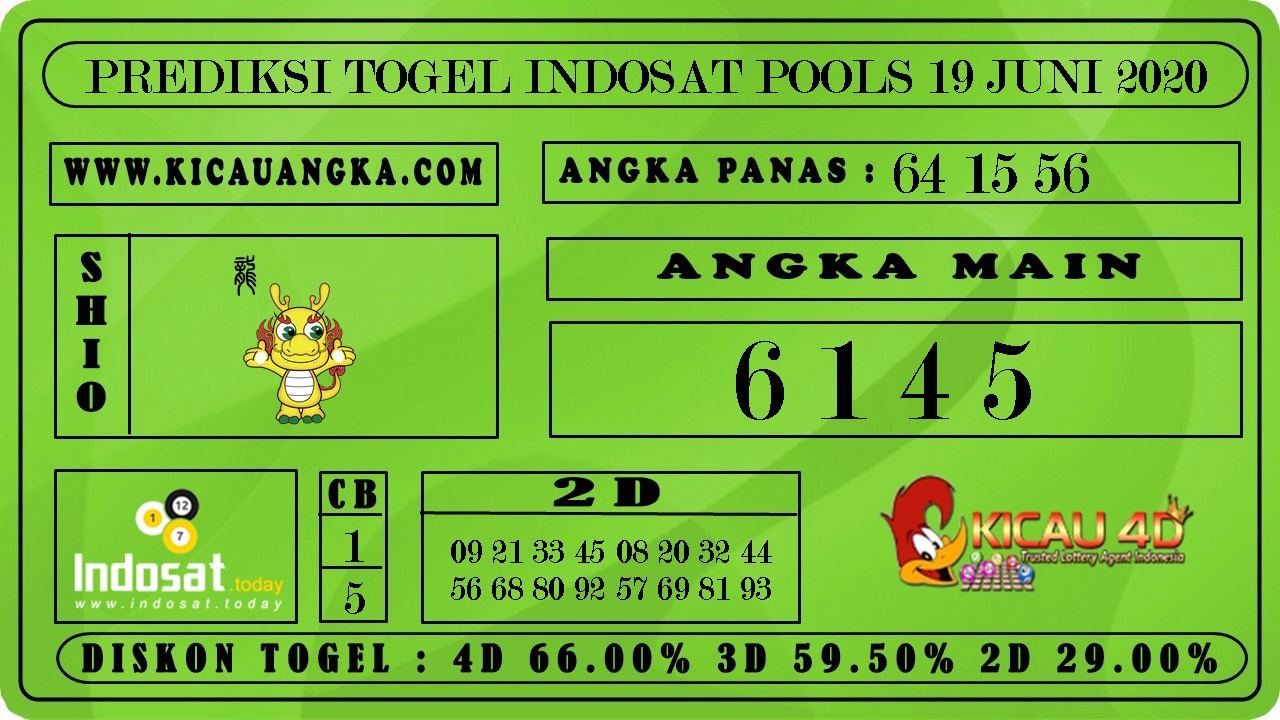 PREDIKSI TOGEL INDOSAT POOLS 19 JUNI 2020