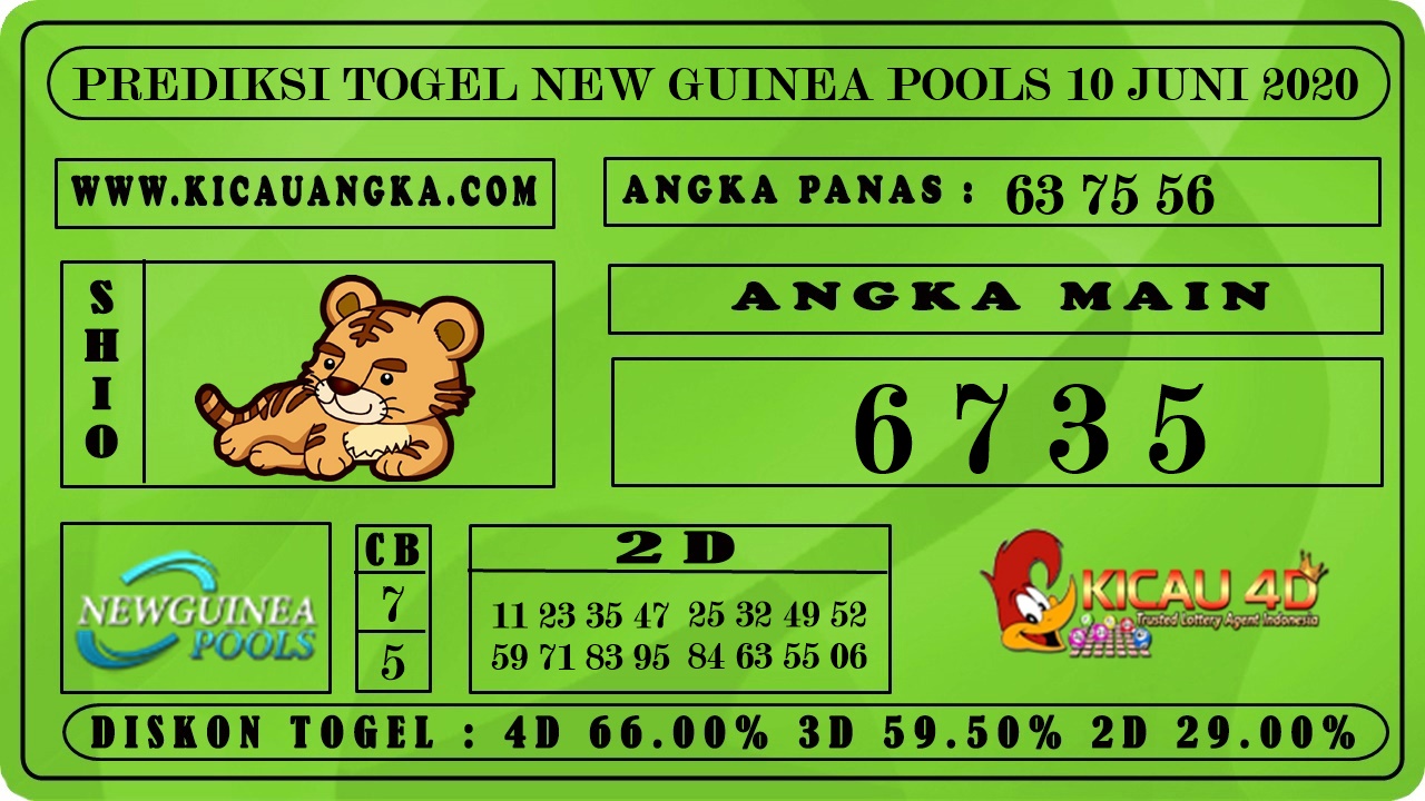 PREDIKSI TOGEL NEW GUINEA POOLS 10 JUNI 2020