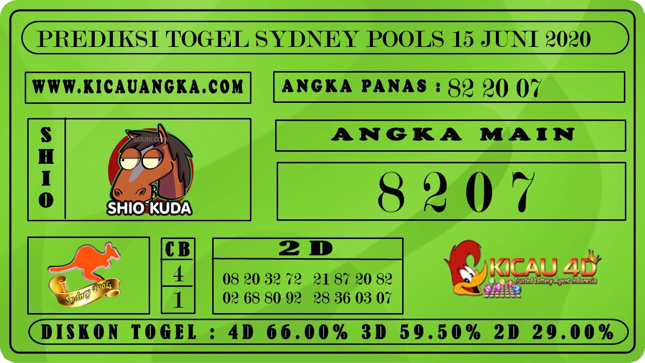 PREDIKSI TOGEL SYDNEY POOLS 15 JUNI 2020