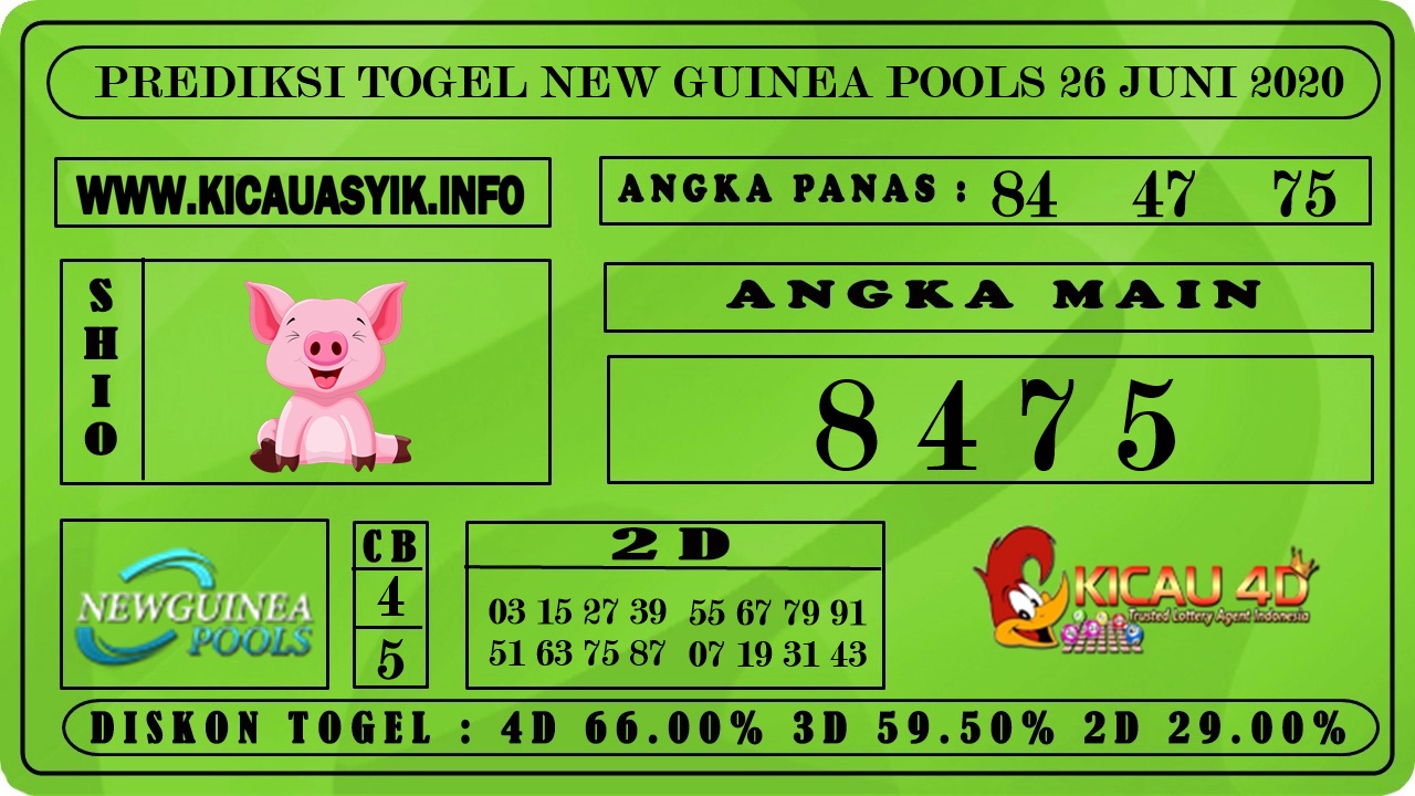 PREDIKSI TOGEL NEW GUINEA POOLS 26 JUNI 2020