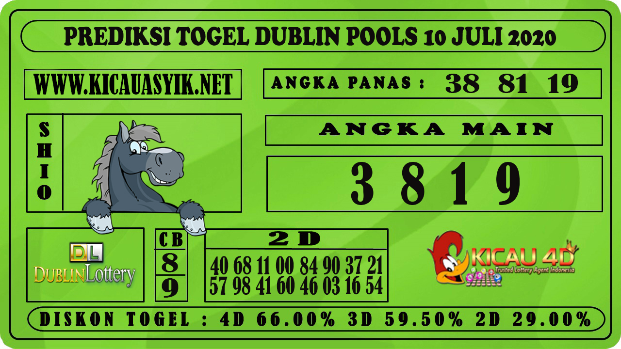 PREDIKSI TOGEL DUBLIN POOLS 10 JULI 2020