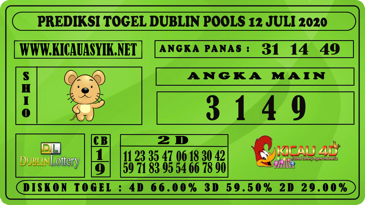 PREDIKSI TOGEL DUBLIN POOLS 12 JULI 2020