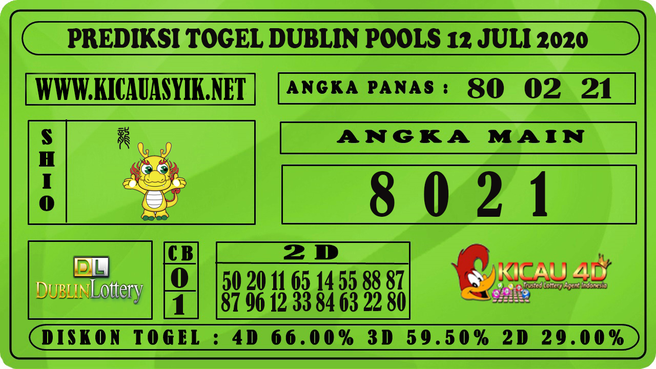 PREDIKSI TOGEL DUBLIN POOLS 13 JULI 2020