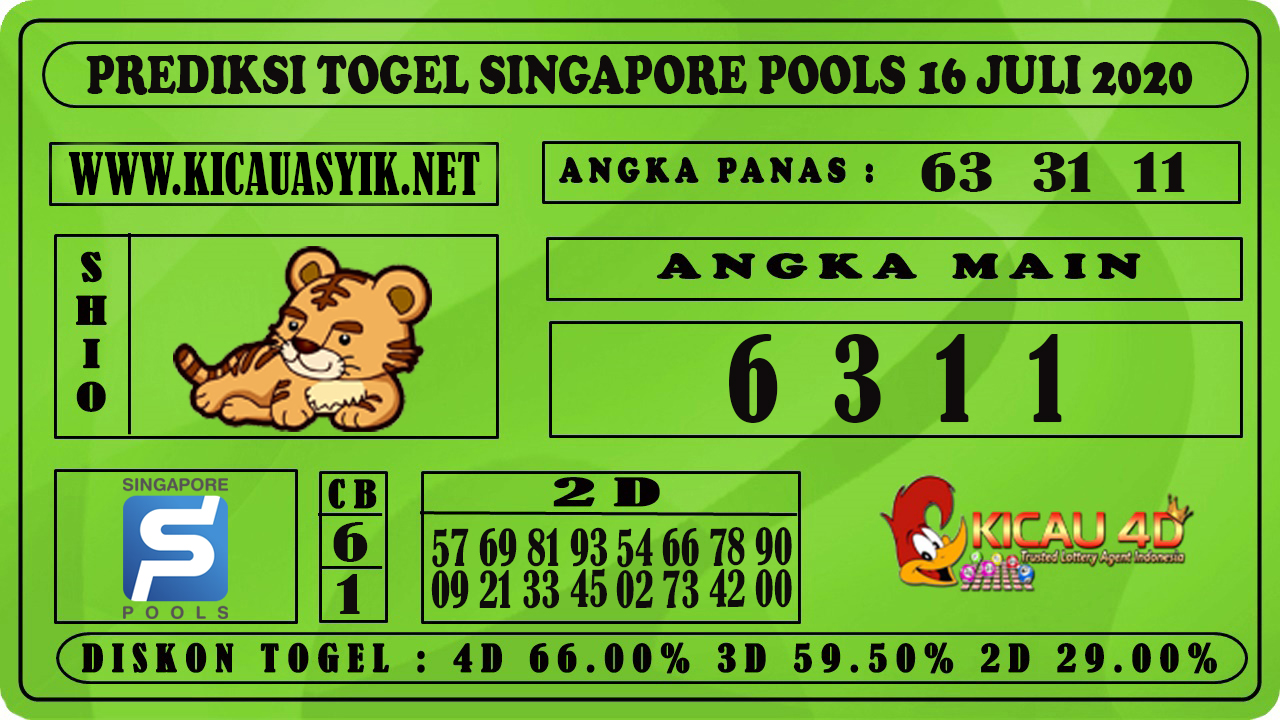 PREDIKSI TOGEL SINGAPORE POOLS 16 JULI 2020