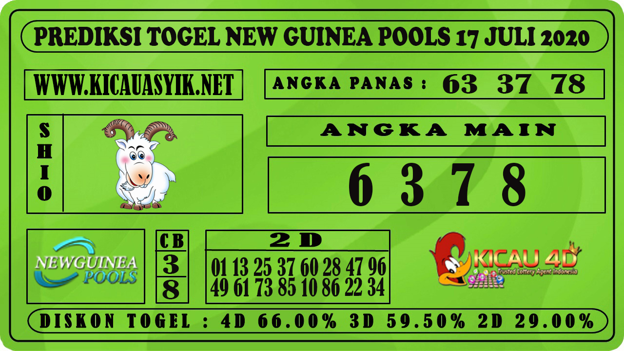 PREDIKSI TOGEL NEW GUINEA POOLS 17 JULI 2020