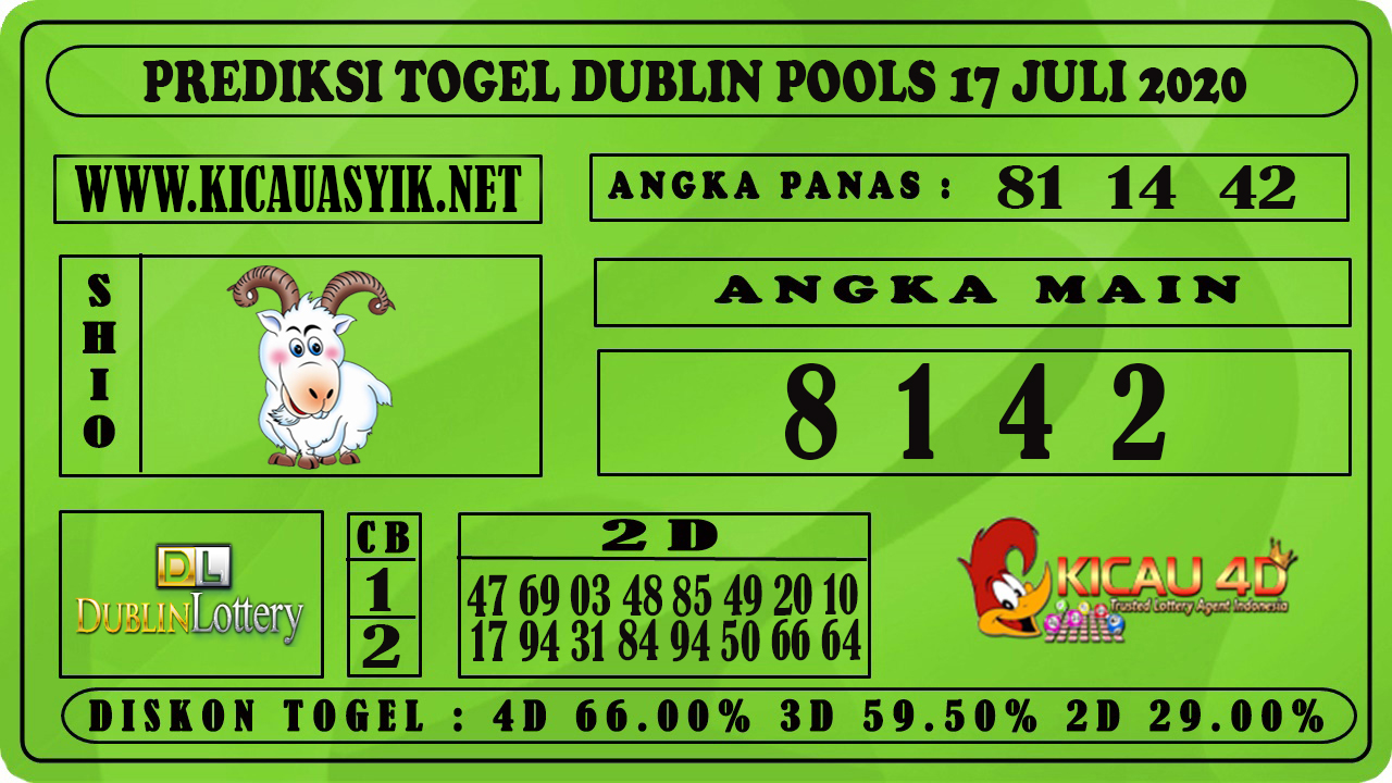 PREDIKSI TOGEL DUBLIN POOLS 17 JULI 2020