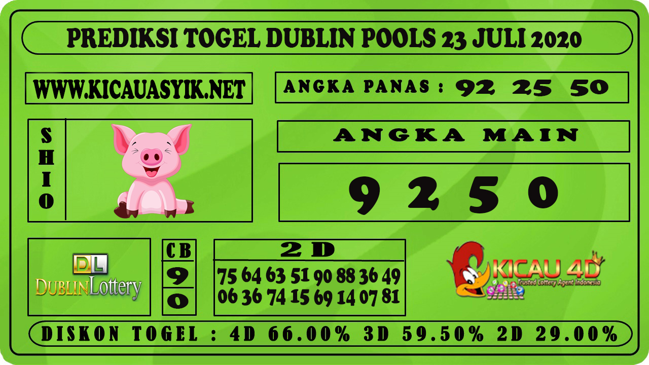 PREDIKSI TOGEL DUBLIN POOLS 23 JULI 2020