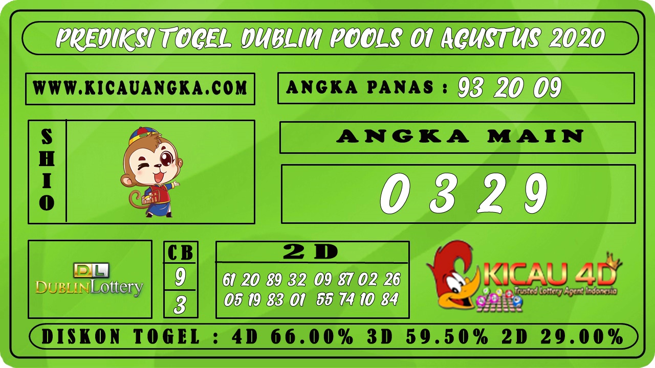 PREDIKSI TOGEL DUBLIN POOLS 01 AGUSTUS 2020