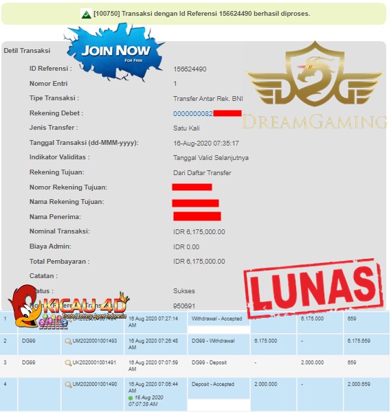 BUKTI JACKPOT DAN WD KEMENANGAN 6.1 JT KICAU4D