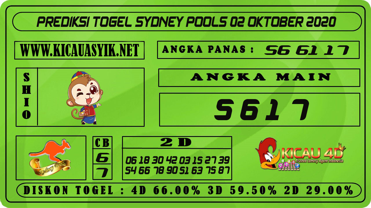 PREDIKSI TOGEL SYDNEY 02 OKTOBER 2020